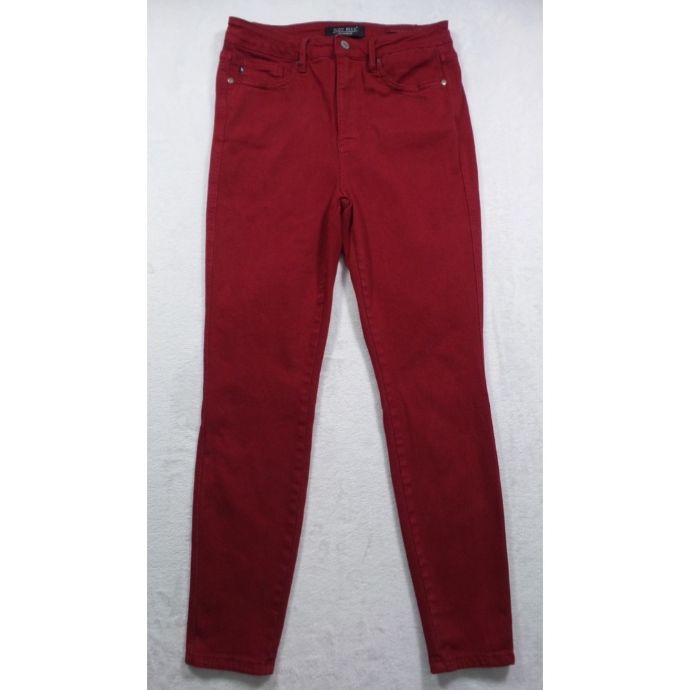 Judy Blue Jeans Womens Size 9/29 Red Skinny Fit High Rise Stretch Comfort